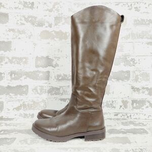 New Nordstrom Oliver Brown Leather Knee High Ridding Boots D421